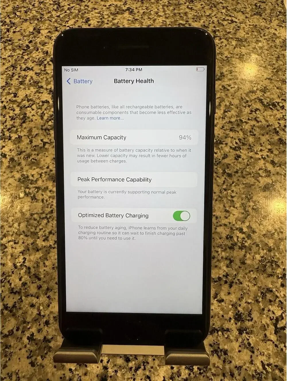 Apple iPhone 7 Plus - 32 GB - Black(Unlocked) Battery Health 94% J